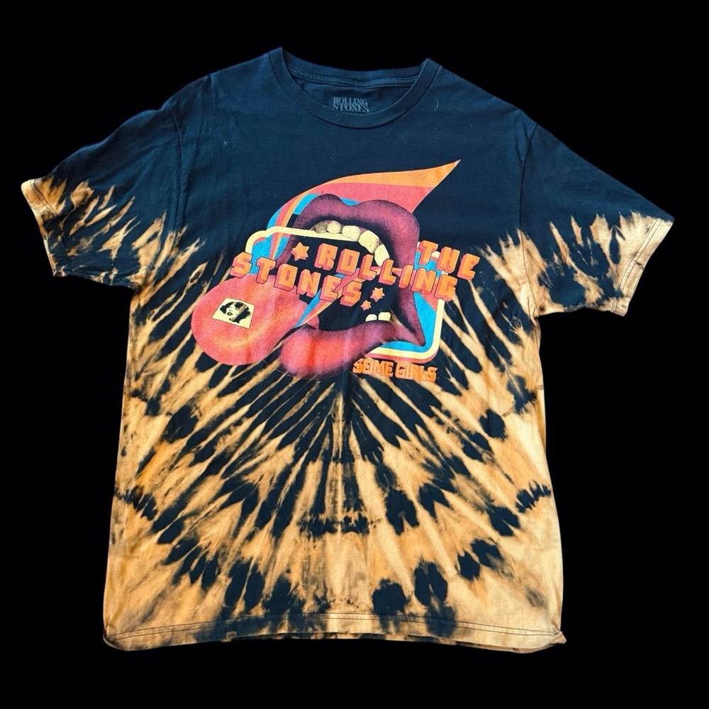 Haus of Hendo Han Dyed The Rolling Stones Black and Tan Kids T-Shirt